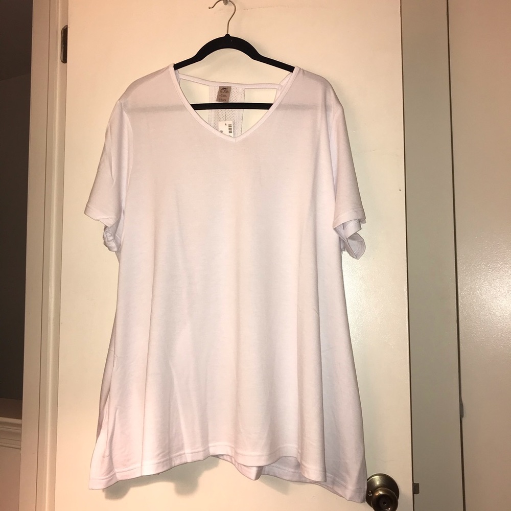 White Racerback Athleisure Shirt